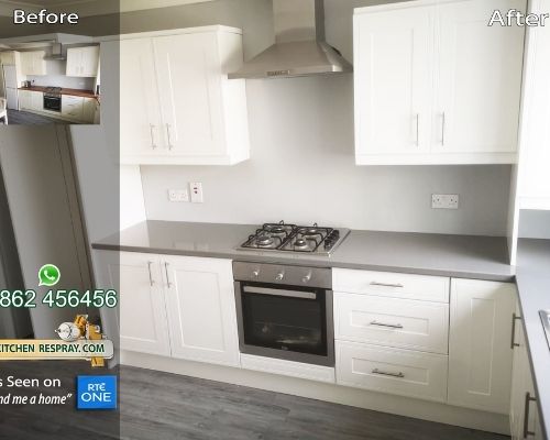 worktop respray, Kitchen Respray All white Counter